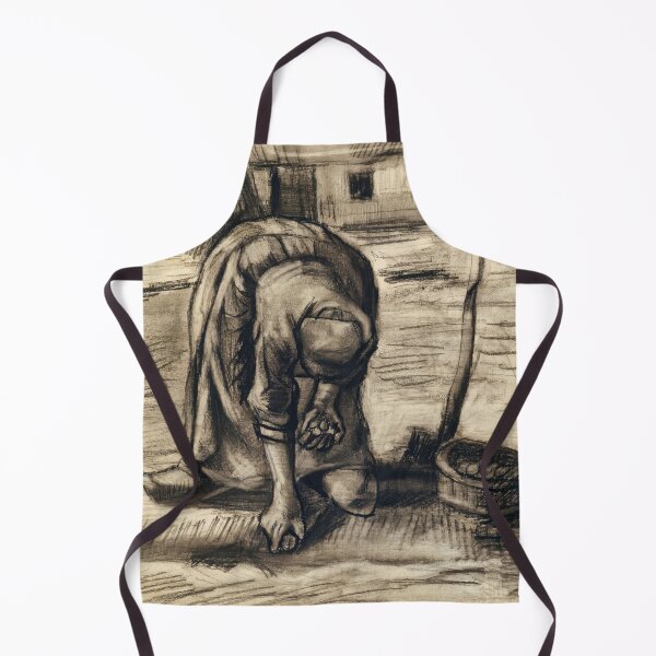 Item preview, Peasant Woman Digging Potatoes Charcoal designed and sold by artofuniverse.