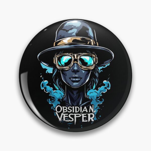 Item preview, Obsidian Vesper Female Classic - Premium Enamel Rebel Art_01 designed and sold by Shift-Bloom.