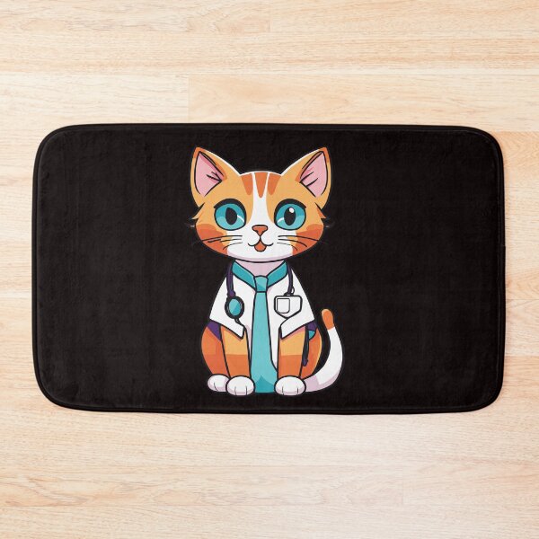 Item preview, Cat doctor, cheerful, friendly, bright, simple sticker in pixar style – Cute Lazy designed and sold by Artimax-Studio.