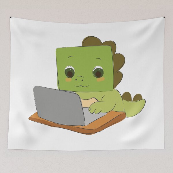 Item preview, Cute Dino Working Hard designed and sold by merona-design.