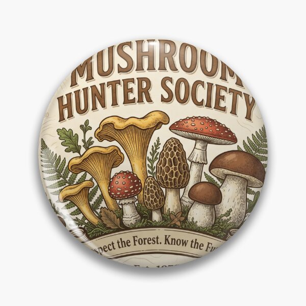 Item preview, Mushroom Hunter Society – Vintage Cottagecore Fungi Foraging Design designed and sold by joanwatson45.