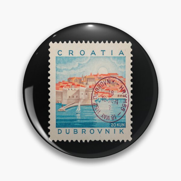 Item preview, Dubrovnik Croatia Coastal Postage Stamp Travel Sticker designed and sold by stickercuffs.