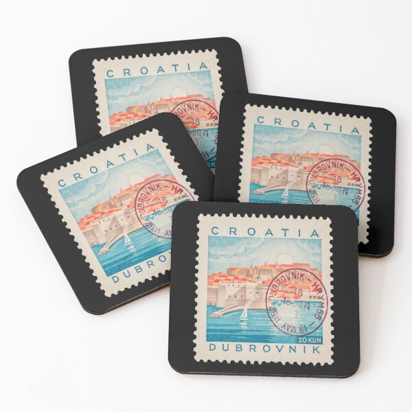 Item preview, Dubrovnik Croatia Coastal Postage Stamp Travel Sticker designed and sold by stickercuffs.