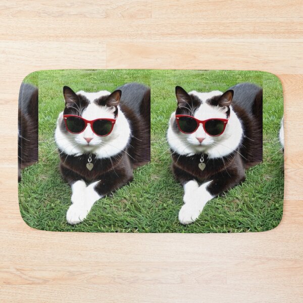Item preview, Animals - Black and White Cat in Retro Wayfarer Sunglasses, Quirky 1980s Humor designed and sold by DoodyPets.