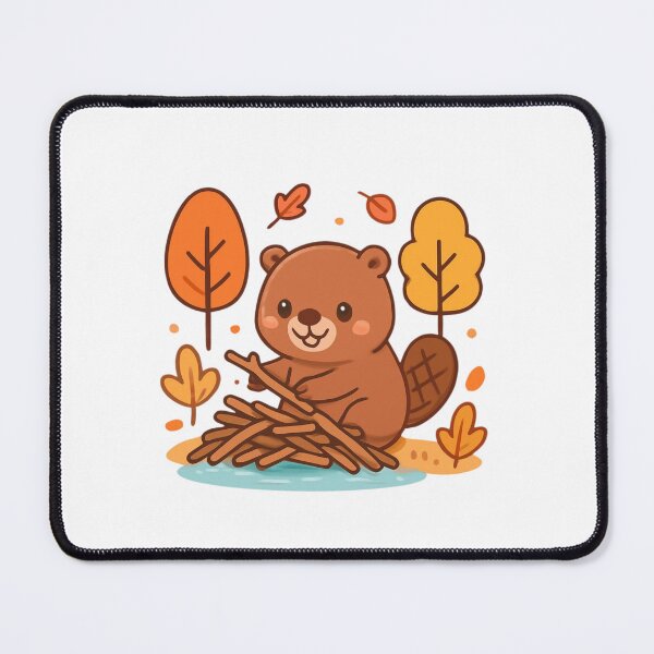 Item preview, Building My Dreams Beaver - Positive Kawaii Sticker designed and sold by foryouandyours.