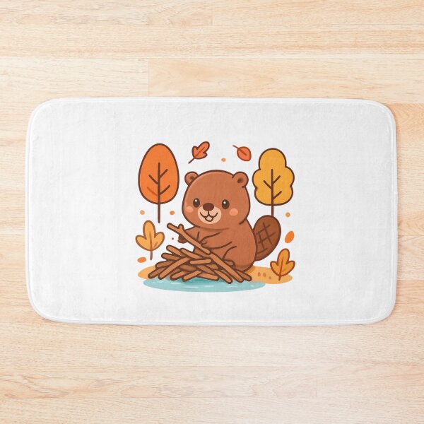 Item preview, Building My Dreams Beaver - Positive Kawaii Sticker designed and sold by foryouandyours.