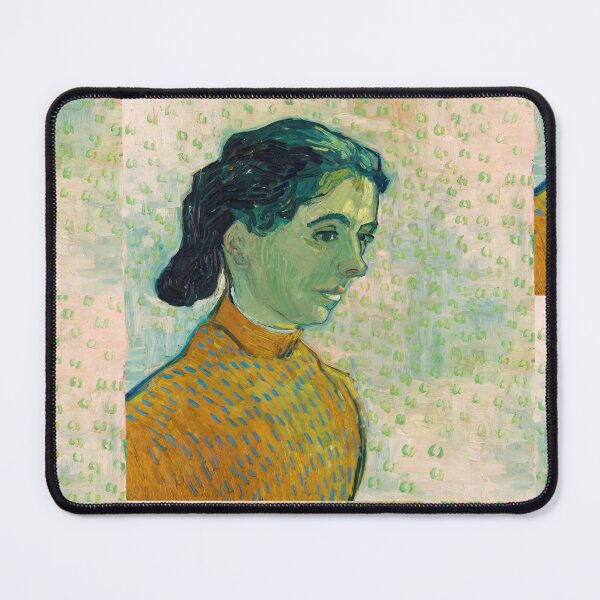 Item preview, Pensive Woman in Profile Green Tones designed and sold by artofuniverse.