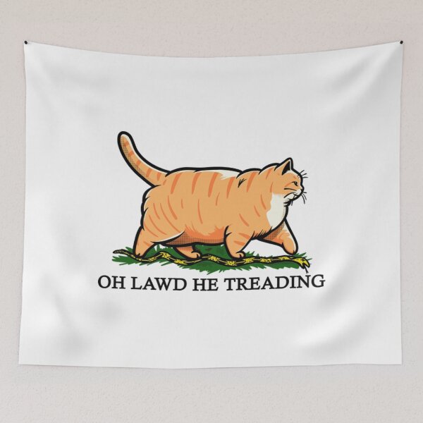 Item preview, Oh Lawd He Treadin Chonky Cat Snake Meme Classic T-Shirt designed and sold by Lilbahlil.