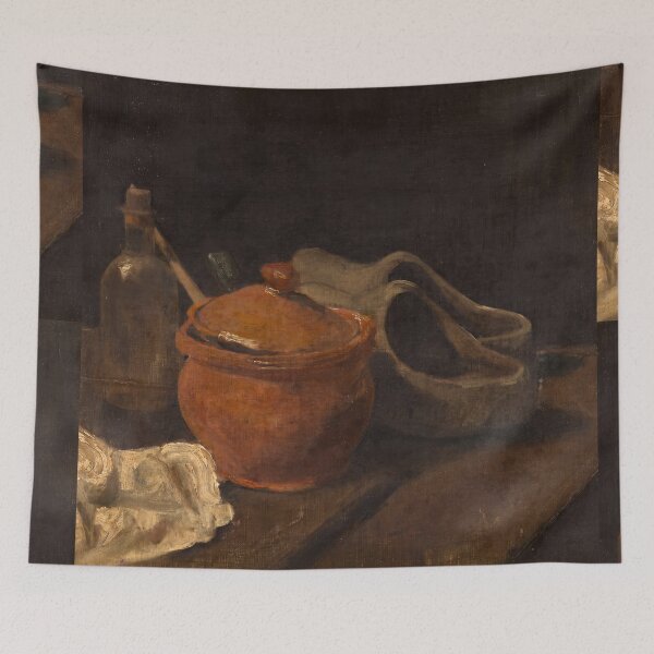 Item preview, Earthenware Pot and Bottle Still Life designed and sold by artofuniverse.