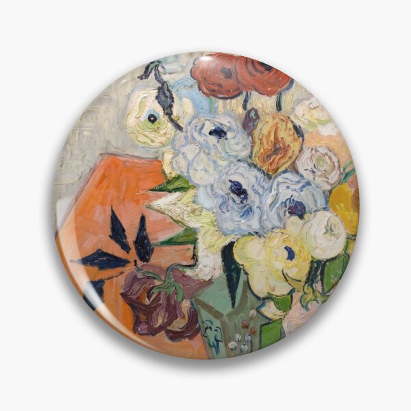 Item preview, Roses and Anemones in Japanese Vase designed and sold by artofuniverse.