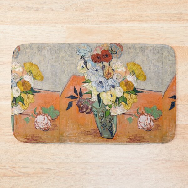 Item preview, Roses and Anemones in Japanese Vase designed and sold by artofuniverse.