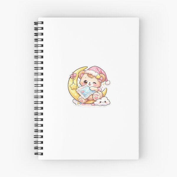 Item preview, Cute Sleepy Teddy Bear on Crescent Moon Sticker designed and sold by InkPixell.
