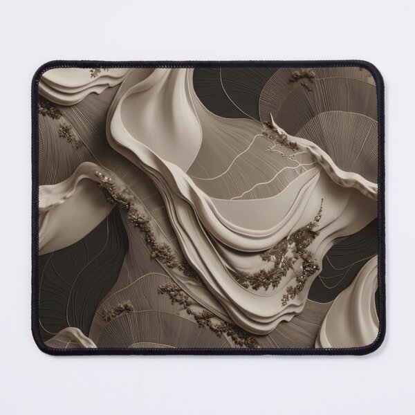 Item preview, Creamy Sculpted Waves | Luxury Beige Aesthetic Art designed and sold by Rawafi Art Studio.
