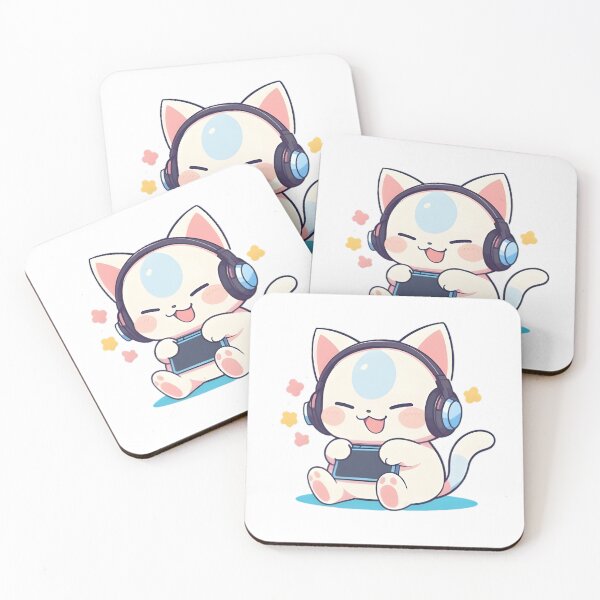 Item preview, Player 1 Cat — Kawaii Gamer Cat Sticker designed and sold by tommysworks.