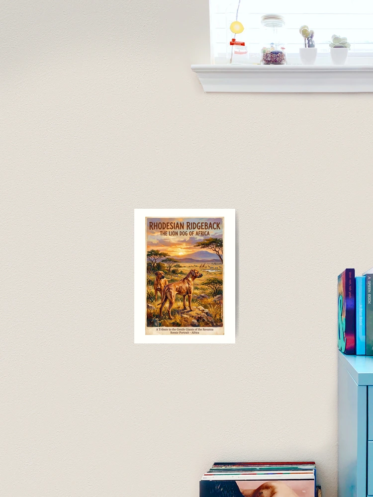 Thumbnail 2 of 3, Art Print, The Rhodesian Ridgeback designed and sold by Theodor Decker.