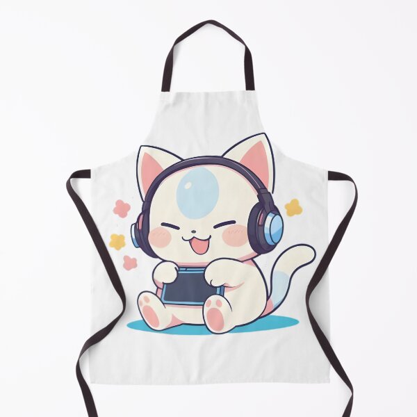 Item preview, Player 1 Cat — Kawaii Gamer Cat Sticker designed and sold by tommysworks.