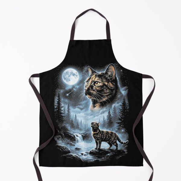 Item preview, Mystical Tortoiseshell Cat Howling At The Full Moon In Fantasy Forest designed and sold by KrystinaGiGi.