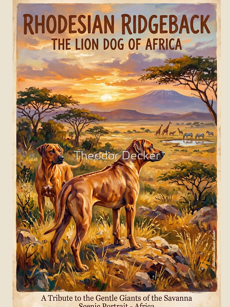 Thumbnail 4 of 4, Relaxed T-Shirt, The Rhodesian Ridgeback designed and sold by Theodor Decker.