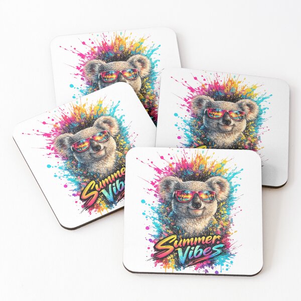 Item preview, Summer Vibes Koala – Cool Sunglasses Color Splash T-Shirt Design designed and sold by GooniSL.