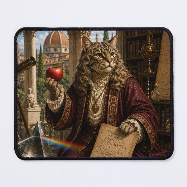 Item preview, Dreamscape Isaac Newton An Imagined Life of a Sleeping Gray Cat designed and sold by Mindworx21.