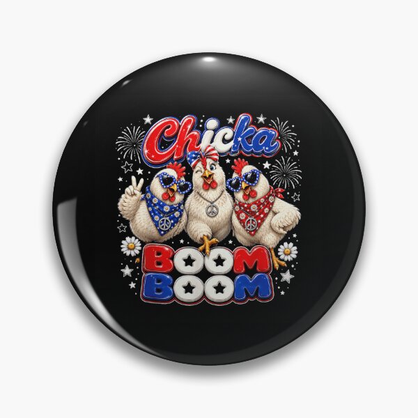 Item preview, Funny Chicka Boom Boom Fourth Of July Patriotic Chickens Fireworks Art designed and sold by KrystinaGiGi.