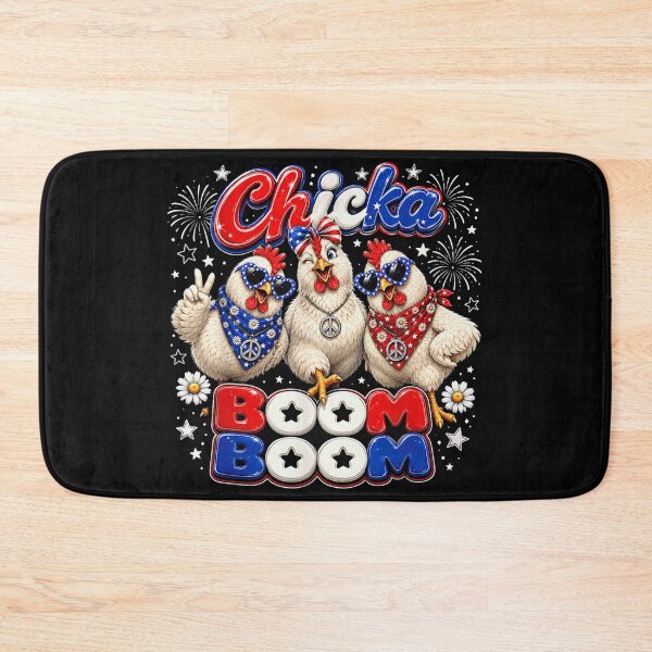 Item preview, Funny Chicka Boom Boom Fourth Of July Patriotic Chickens Fireworks Art designed and sold by KrystinaGiGi.