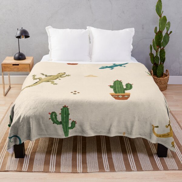 Item preview, Cute Lizard & Cactus Pattern | Desert Nature Aesthetic | Boho Southwestern Offset Art designed and sold by KAIGEN7.