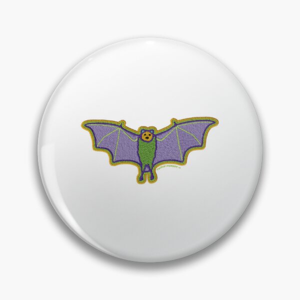 Item preview, Vibrant Bat Embroidery Style Cute Gothic Art designed and sold by TwolipfweddyTM.