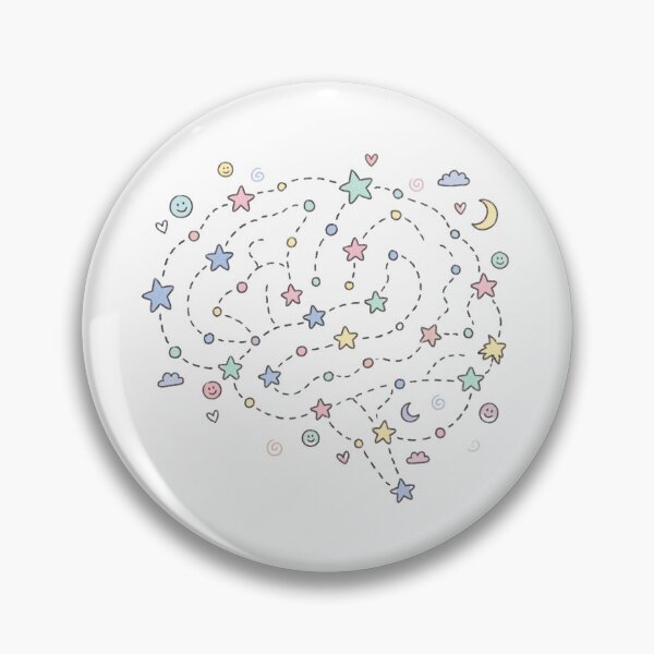 Item preview, Starry Brain — Pastel Dreamy Mind Doodle Art designed and sold by lenalenspod.