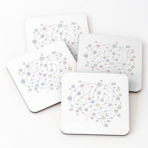 Item preview, Starry Brain — Pastel Dreamy Mind Doodle Art designed and sold by lenalenspod.