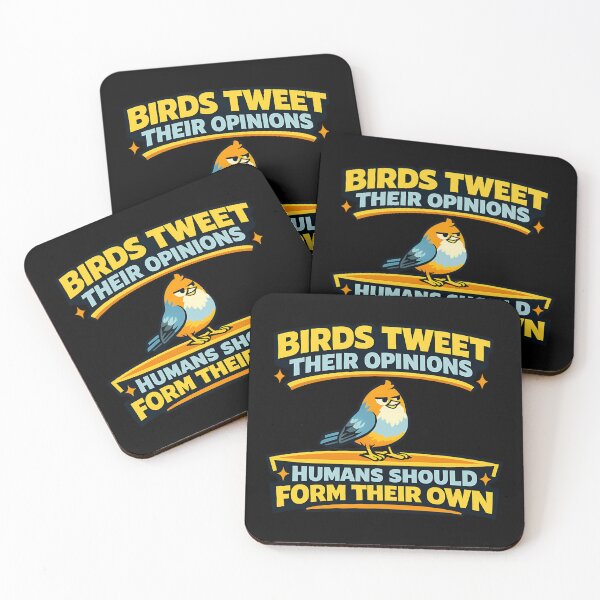 Item preview, Birds Tweet Their Opinions Humans Should Form Their Own Funny Birdwatching Design designed and sold by TeeTimeTreasure.