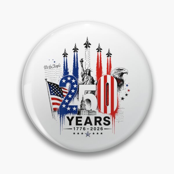 Item preview, America Semiquincentennial 250 Years Celebration Patriotic Jet Flyover Heritage Art designed and sold by Daisy Grimes.