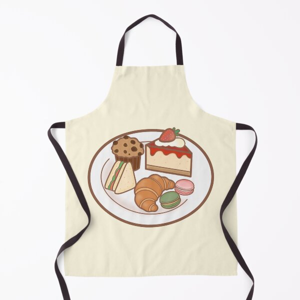 Item preview, Aesthetic Bakery Dessert Illustration with Strawberry Cake and Croissant designed and sold by Teenidesign .