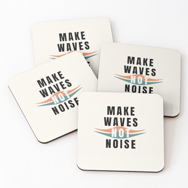 Item preview, Make Waves Not Noise Minimalist Graphic T-Shirt | Retro Aesthetic Beach Vibes Tee designed and sold by RadiantReza.