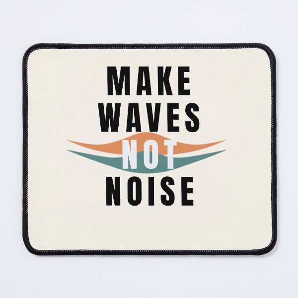 Item preview, Make Waves Not Noise Minimalist Graphic T-Shirt | Retro Aesthetic Beach Vibes Tee designed and sold by RadiantReza.