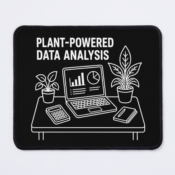 Item preview, Plant-Powered Data Analysis - Minimalist Tech & Nature Design. designed and sold by spreadsheetcafe.