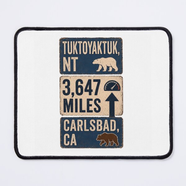 Item preview, Vintage Arctic To Pacific Tuktoyaktuk NT To Carlsbad CA Mileage Sign designed and sold by Daisy Grimes.