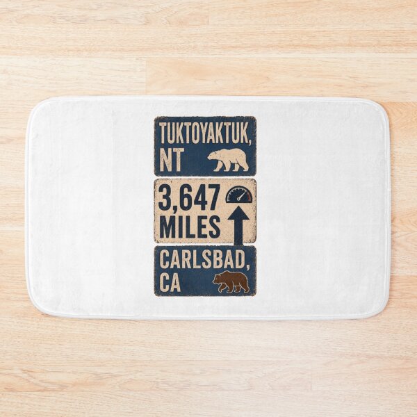 Item preview, Vintage Arctic To Pacific Tuktoyaktuk NT To Carlsbad CA Mileage Sign designed and sold by Daisy Grimes.