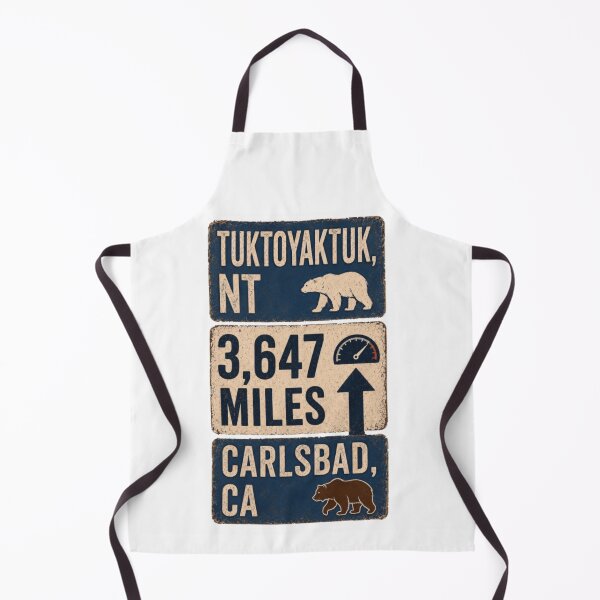Item preview, Vintage Arctic To Pacific Tuktoyaktuk NT To Carlsbad CA Mileage Sign designed and sold by Daisy Grimes.