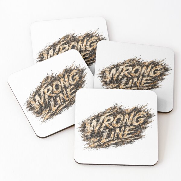 Item preview, Wrong Line – Rough Typography Art designed and sold by Cukupsehatlah.