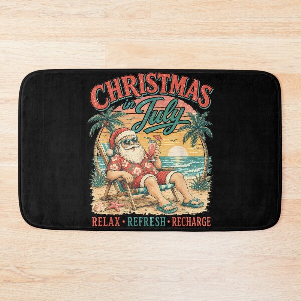 Item preview, Vintage Christmas In July Tropical Santa Claus Relaxing On Beach Sunset designed and sold by Daisy Grimes.
