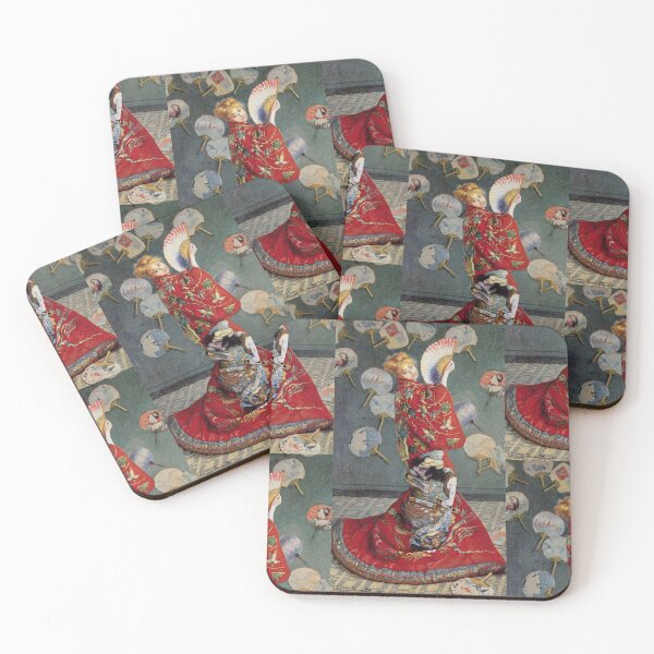 Item preview, Woman in Red Japanese Kimono With Fan designed and sold by artofuniverse.