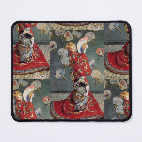 Item preview, Woman in Red Japanese Kimono With Fan designed and sold by artofuniverse.