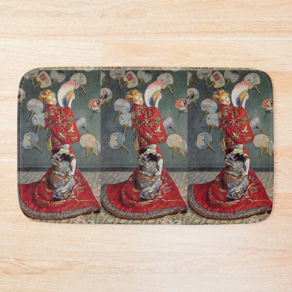 Item preview, Woman in Red Japanese Kimono With Fan designed and sold by artofuniverse.