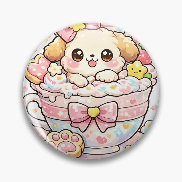 Item preview, Cute Puppy in Teacup Sticker designed and sold by InkPixell.