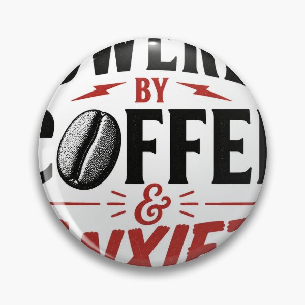 Item preview, Powered by Coffee and Anxiety — Retro Typography Print designed and sold by JAEStudio.