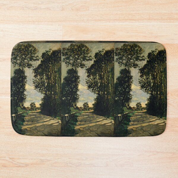 Item preview, Sunlit Country Road Through Tall Trees designed and sold by artofuniverse.