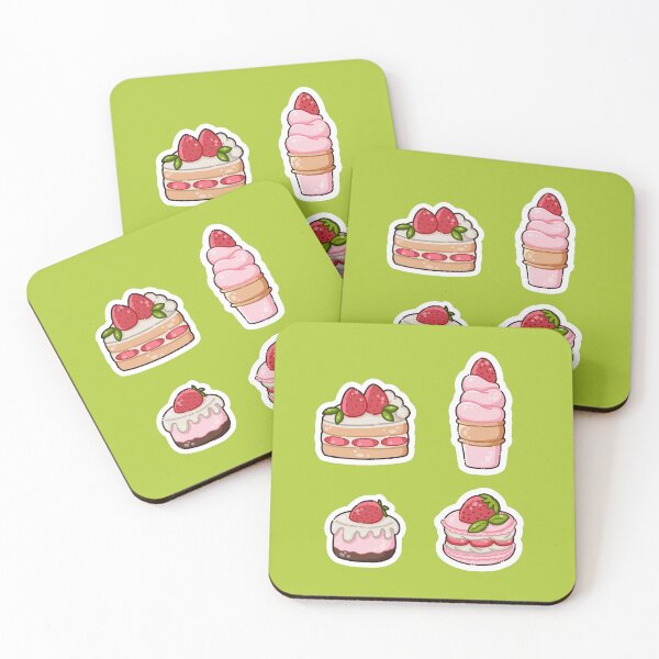 Item preview, Sweet Strawberry Dessert Sticker Pack designed and sold by TheRightNotes.