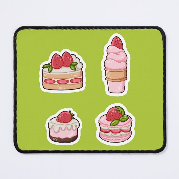 Item preview, Sweet Strawberry Dessert Sticker Pack designed and sold by TheRightNotes.