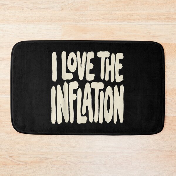 Item preview, Sarcastic Political Economy Humor I Love The Inflation Distressed Typography Art designed and sold by Chaya Reid.